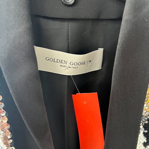 $1320 Golden Goose Silver Sequin Blazer Jacket size IT 42/6 - Picture 10 of 13